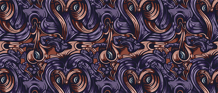 Peeking digital illustration.